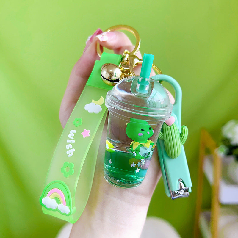 Wholesale Acrylic Little Green Dragon Cute Keychains